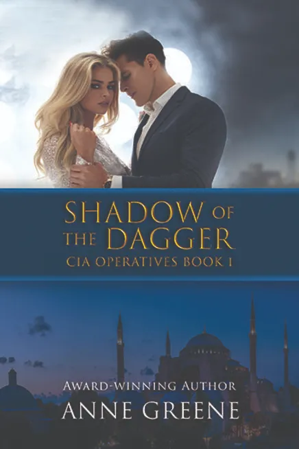 Couple embracing, "Shadow of the Dagger" cover.