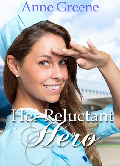 Smiling woman saluting in blue attire.